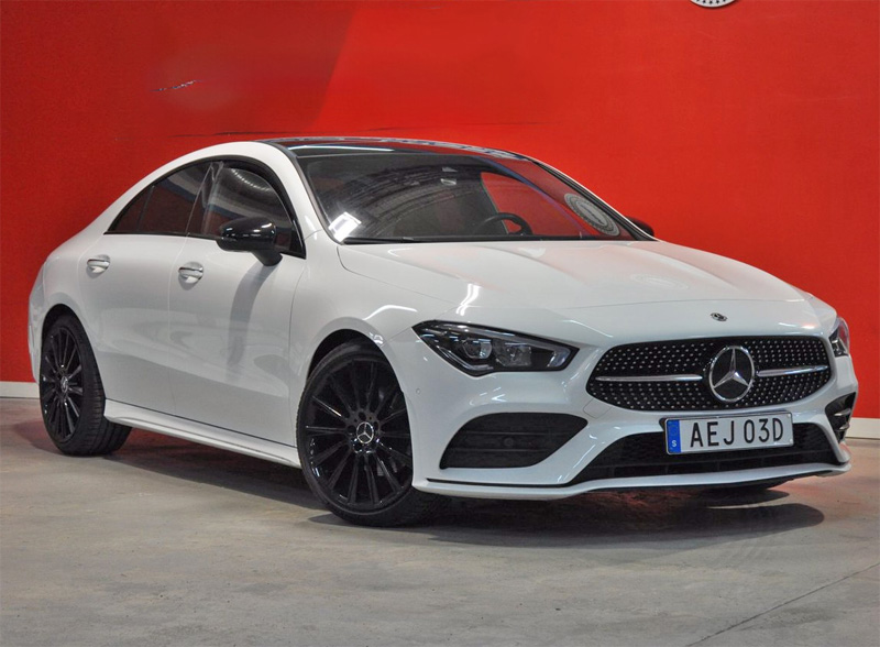 Vit Mercedes Benz CLA 180 stulen i Malmö