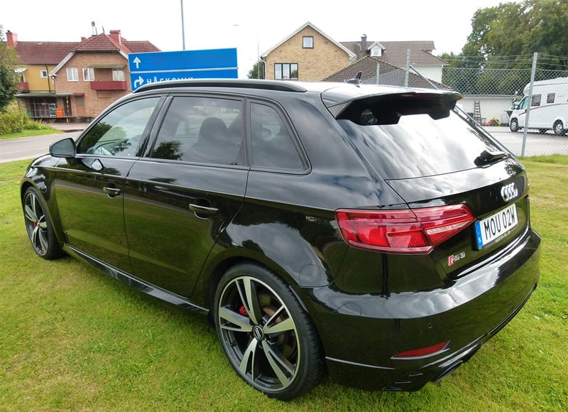 Svart Audi RS 3 Sportback stulen i Johanneshov, Stockholm