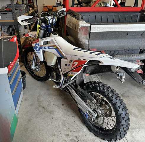 Husqvarna FE 250 stulen i Velända nordöst om Svanberga, Norrtälje