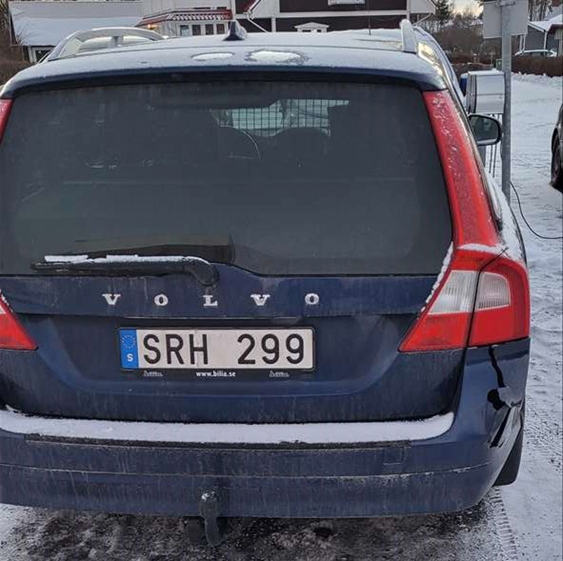 Blå Volvo V70 D3 Ocean Race stulen i Timrå norr om Sundsvall