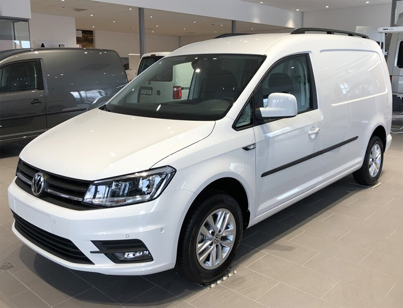 Vit Volkswagen Caddy Maxi Van stulen i Borlänge