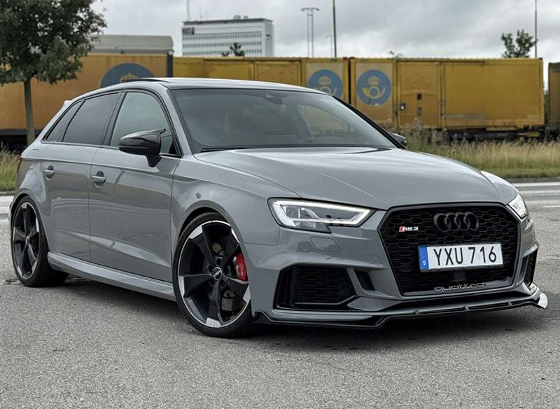 Nardogrå Audi RS3 Sportback Quattro stulen i Staffanstorp öster om Malmö