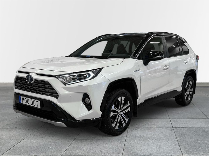 Vit med svart tak Toyota RAV4 Hybrid AWD Style stulen i Majorna, Göteborg