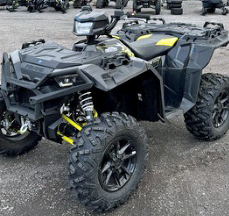 Grå Polaris Sportsman XP 1000 EPS stulen i Långhed norr om Alfta