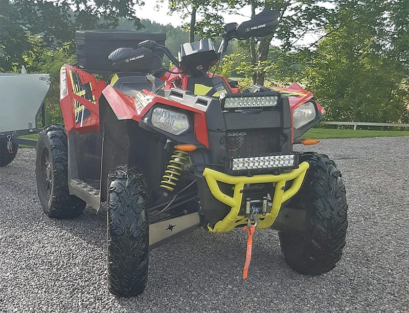 Fyrhjuling Polaris Scrambler 1000 EPS stulen i Ransäter norr om Karlstad