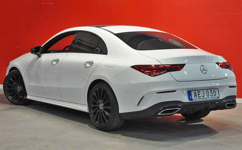 Vit Mercedes Benz CLA 180 stulen i Malmö