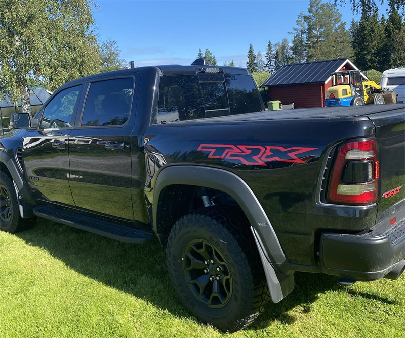 Svart RAM 1500 TRX Crew Cab stulen i Vännäs nordväst om Umeå