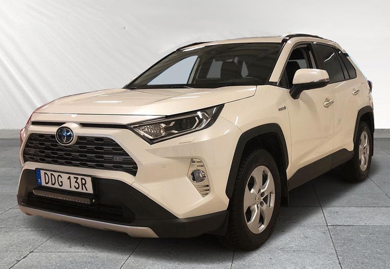Vit Toyota RAV4 Hybrid AWD Executive stulen i centrala Göteborg