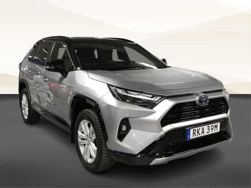 Grå metallic med svart tak, Toyota RAV4 Hybrid AWD "Style" stulen i Skövde