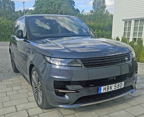 Blå metallic Land Rover Range Rover Sport P460e stulen i Glömsta, Huddinge